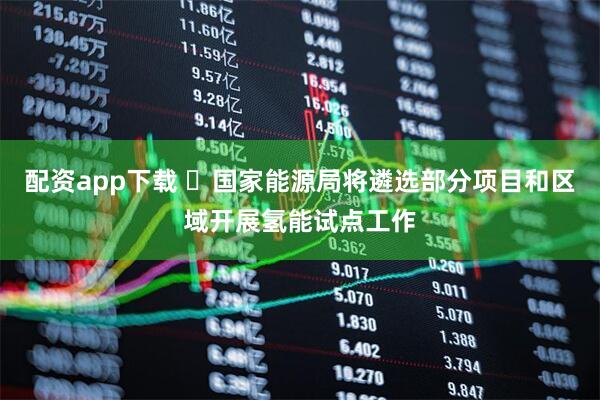 配资app下载 ​国家能源局将遴选部分项目和区域开展氢能试点工作