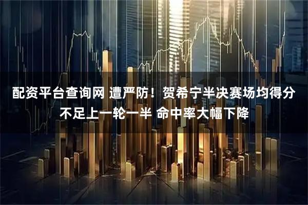 配资平台查询网 遭严防！贺希宁半决赛场均得分不足上一轮一半 命中率大幅下降